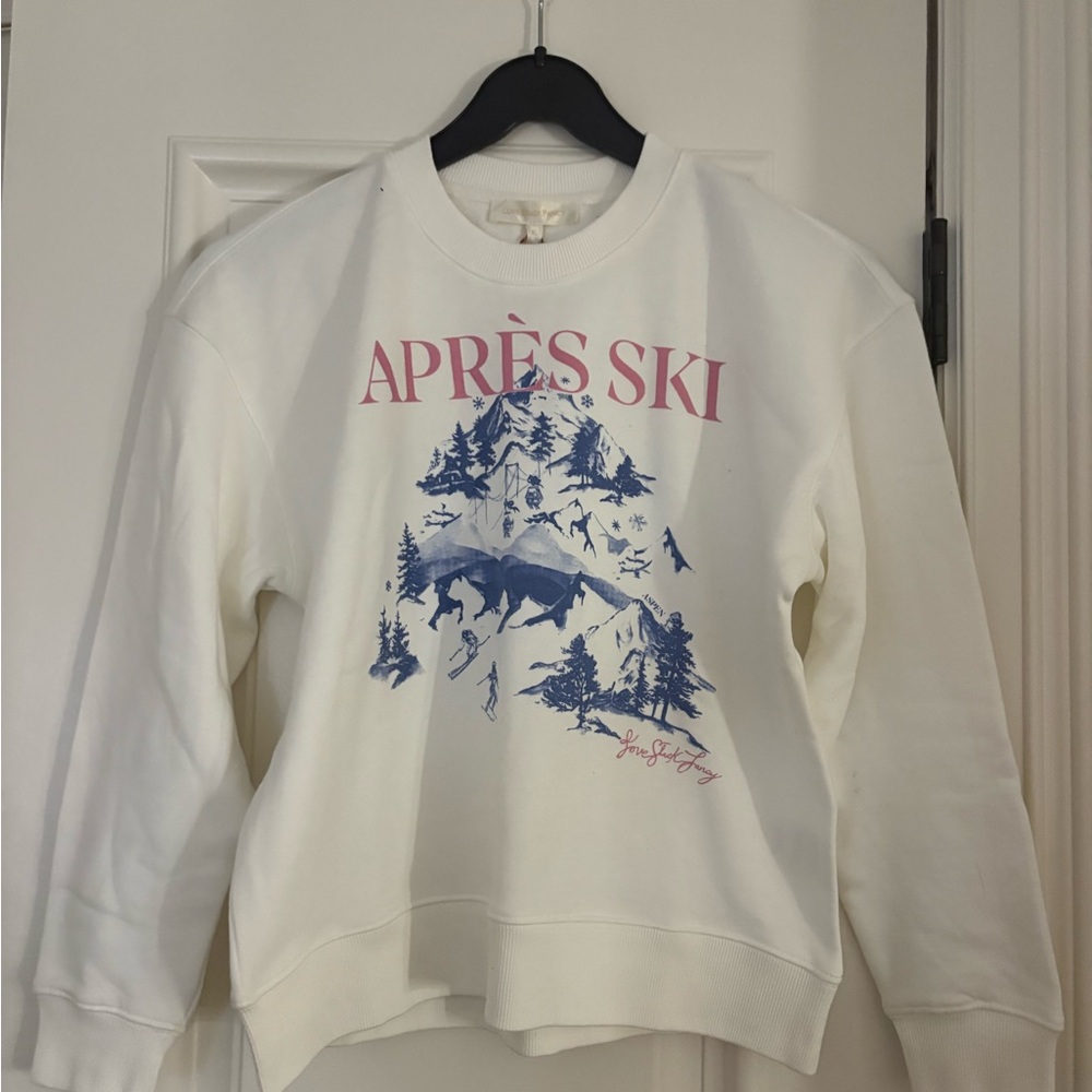 LoveShackFancy White Après Ski Sweater